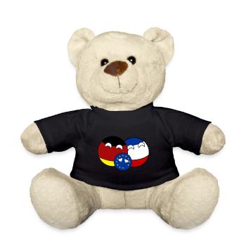 Countryball Germany France EU - Brexit - Teddy Bear - black - Front