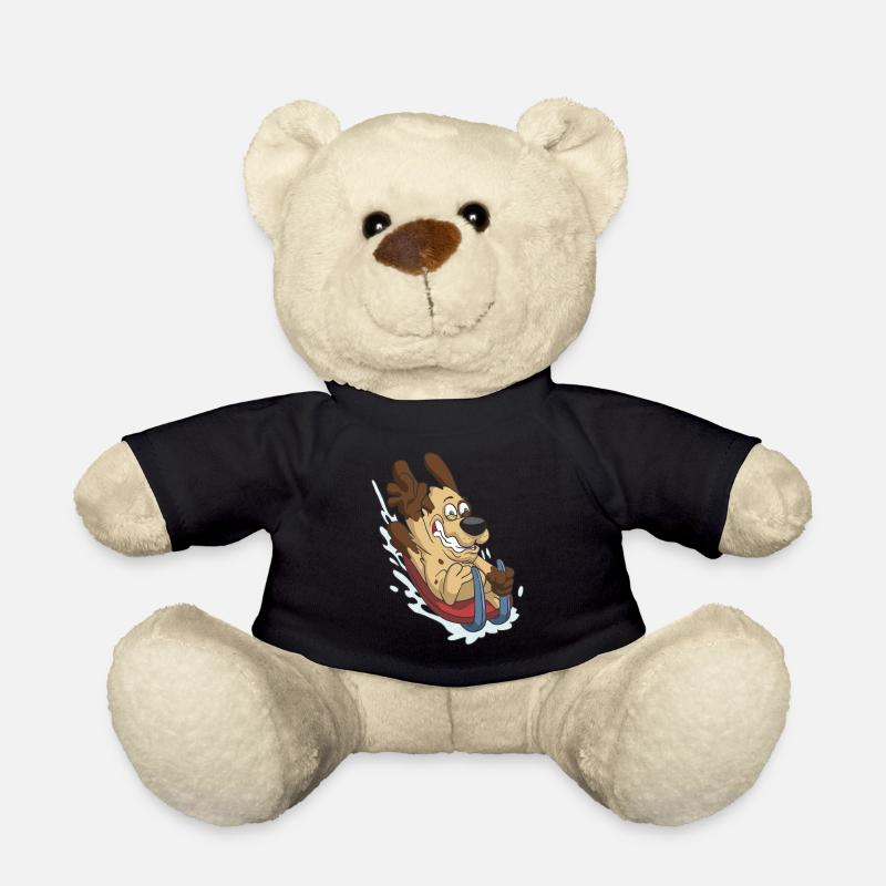 Rodeln Schlitten Super Schnell Geschenk Idee - Teddy - Schwarz
