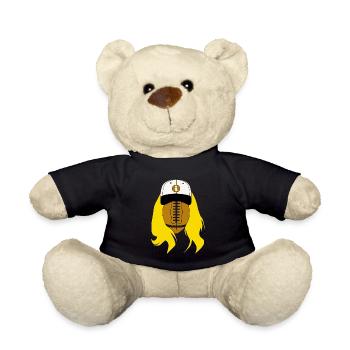 Icke Ran American Football mit Haaren Geschenk - Teddy - Schwarz - Vorne