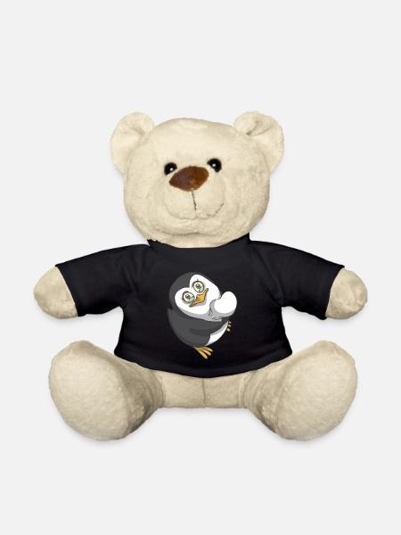 Une idée cadeau coeur de pingouins - Nounours - noir