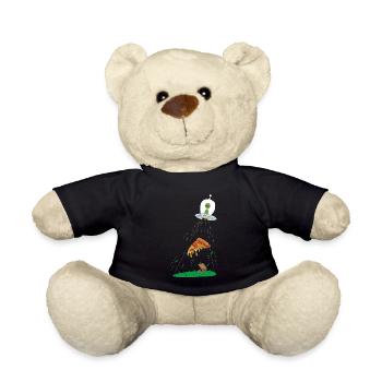 Ufo Pizza für Alien - Teddy - Schwarz - Vorne