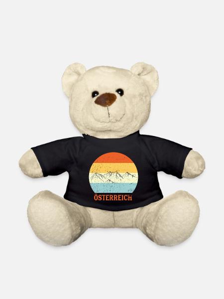 Oesterreich Gipfel Berge Alpen Geschenk - Teddy - Schwarz