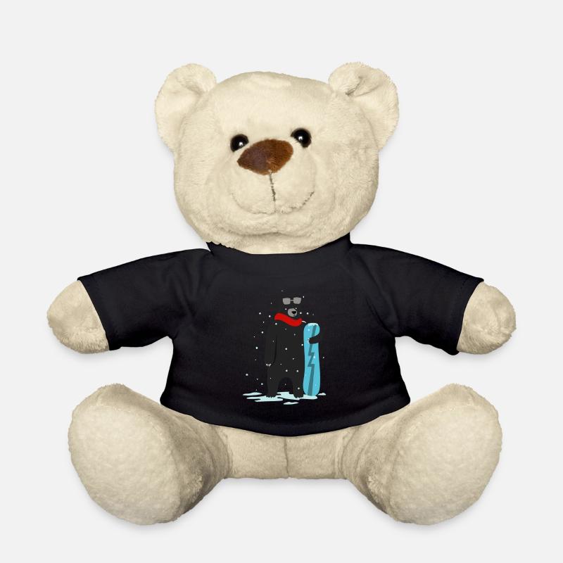 Nette Snowboardfahrt, die Geschenkgeschenkideen zeichnet - Teddy - Schwarz