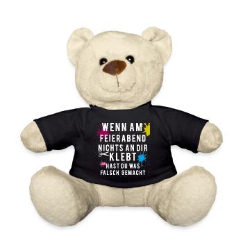 Erzieher Erzieherin Kita Kindergarten Kinderpflege - Teddy - Schwarz - Vorne