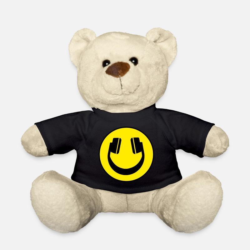 face écouteurs de musique - Nounours - noir