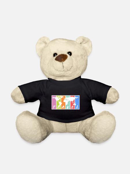 To travel. Travel! Travel - Teddy Bear - black