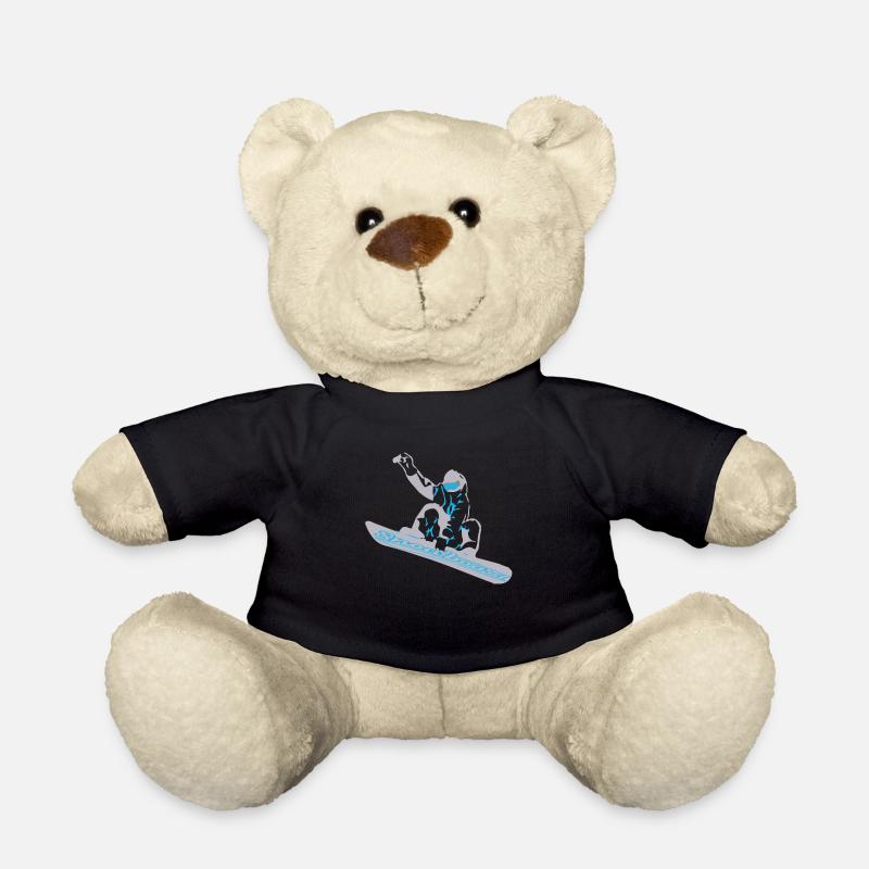 Snowboard Winter Freizeit Sport Hoodie Bstyled - Teddy - Schwarz