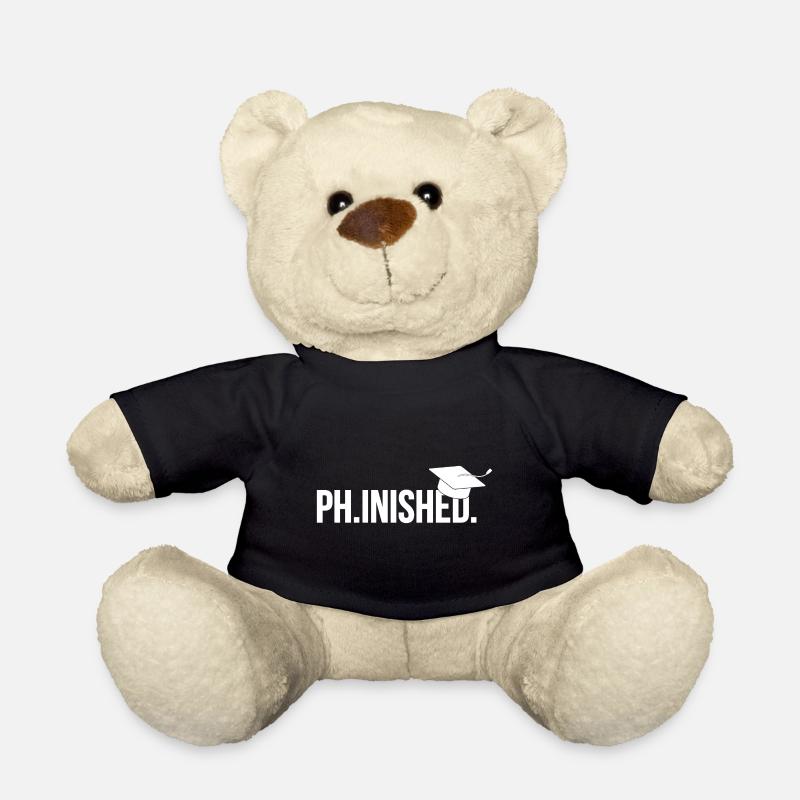 Phinished Finished Phd Abschluss Geschenk - Teddy - Schwarz