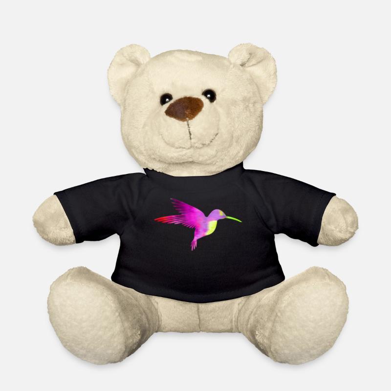 Hummingbird colorful - Teddy Bear - black