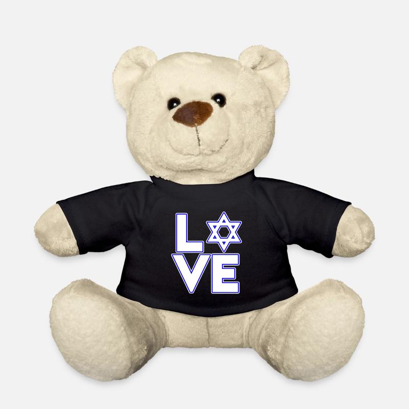 Jüdisches Chanukka mit David-Stern - Love - Teddy - Schwarz