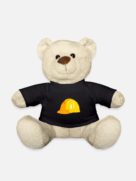 Construction helmet gift gift idea - Teddy Bear - black