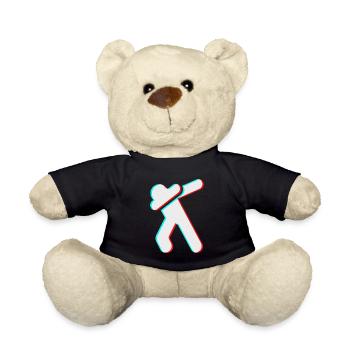 Tik Tok Filter Glitch 3D Dab Stickfigure red blue - Teddy - Schwarz - Vorne