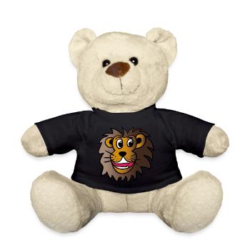 Funny lion - Teddy Bear - black - Front