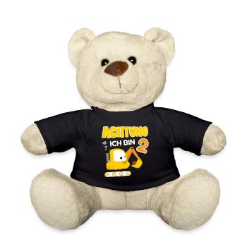 KINDER BAGGER JUNGEN BUBEN 2. GEBURTSTAG GESCHENK - Teddy - Schwarz - Vorne