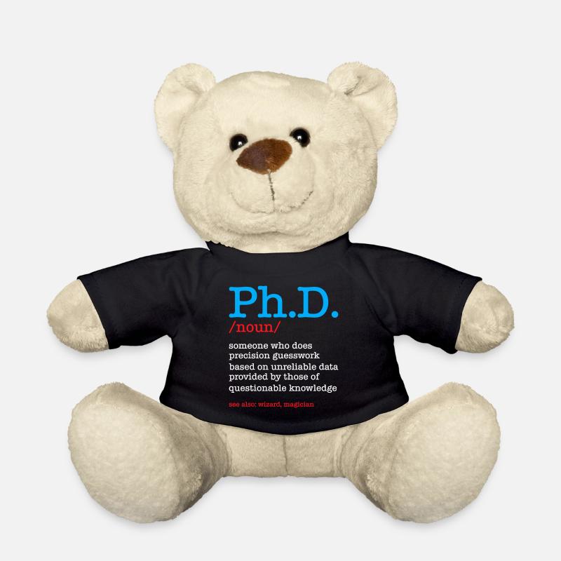 Phd Doktortitel Abschluss Degree - Teddy - Schwarz