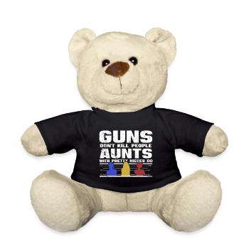 Tante Waffen Spruch Nichte - Teddy - Schwarz - Vorne
