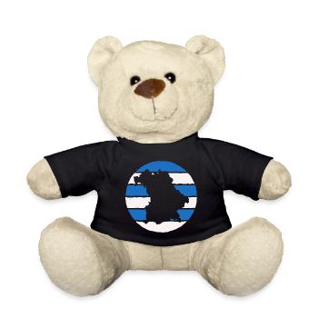 Bayern Flagge Bayerische Fahne Umriss Bundesland - Teddy - Schwarz - Vorne