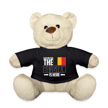 Ne vous inquiétez pas, le Belge est là - Nounours - noir - Devant
