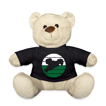 Saxony Flag Outline Saxon Flag Ossi SN - Teddy Bear - black - Front