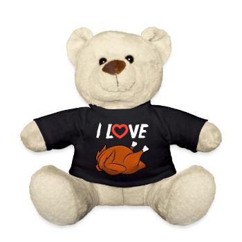I Love Grilled Chicken - Teddy Bear - black - Front