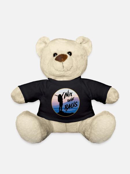 Nix wie Raus Klettern Bergsteigen - Teddy - Schwarz