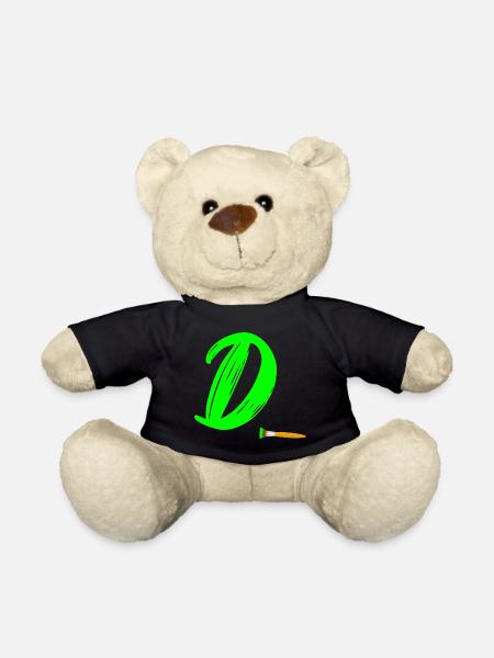 brush green d - Teddy Bear - black