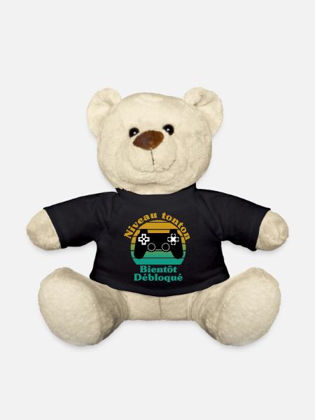 Annoncer grossesse tonton cadeau homme tshirt - Nounours - noir