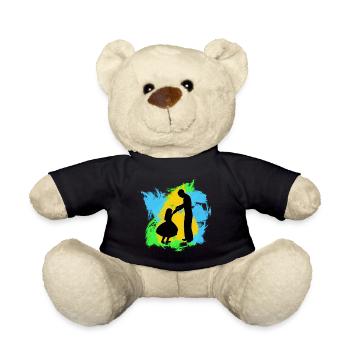 Père et fille - Nounours - noir - Devant