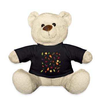 Happy vegetables - Teddy Bear - black - Front