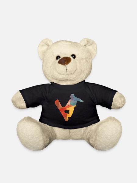 Snowboarden Snowboarder - Teddy - Schwarz