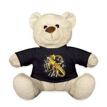 Capricorn Zodiac Divine Armor - Teddy Bear - black - Front
