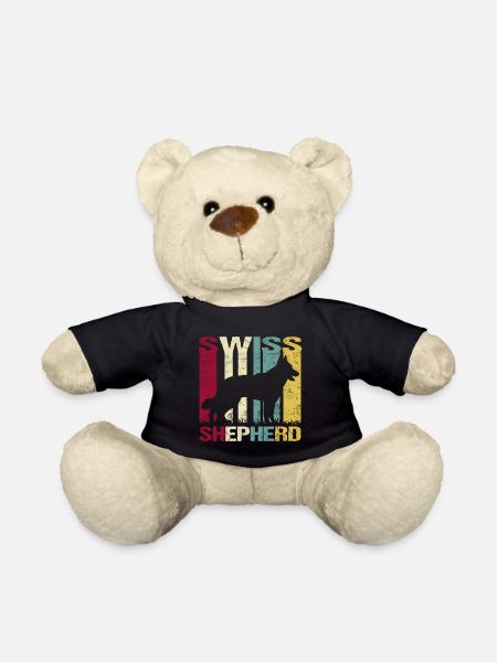Blanc Blanc Berger Suisse Rétro - Nounours - noir