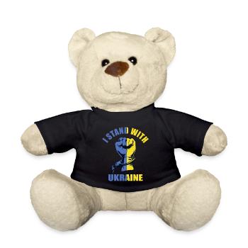 Support Ukraine with I STAND WITH UKRAINE - Teddy Bear - black - Front
