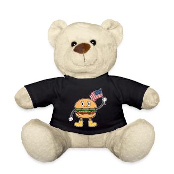 USA Burger Amerika 4. Juli - Teddy - Schwarz - Vorne