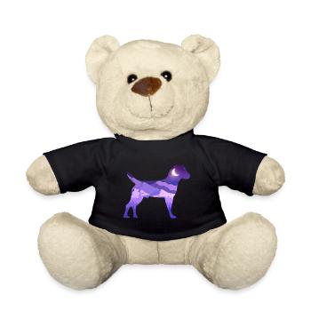 Heather Terrier Moon Mountains Silhouette Vecteur Violet - Nounours - noir - Devant
