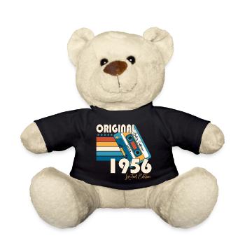 Septembre Né 1956 Cadeau du 66e anniversaire - Nounours - noir - Devant