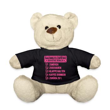 Nachhilfelehrerin Nachhilfe Sprüche Privatlehrerin - Teddy - Schwarz - Vorne