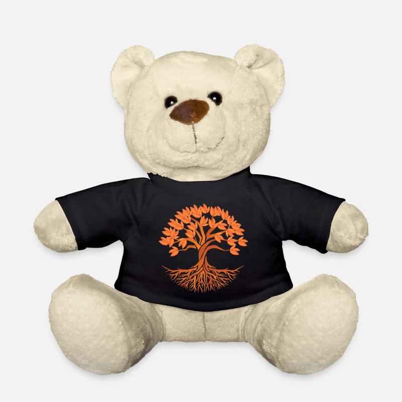 PEACE LOVE TREE - Teddy Bear - black