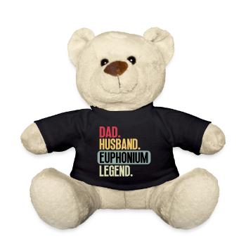 Euphonium Euphonist Dad Proverbs Funny - Teddy Bear - black - Front