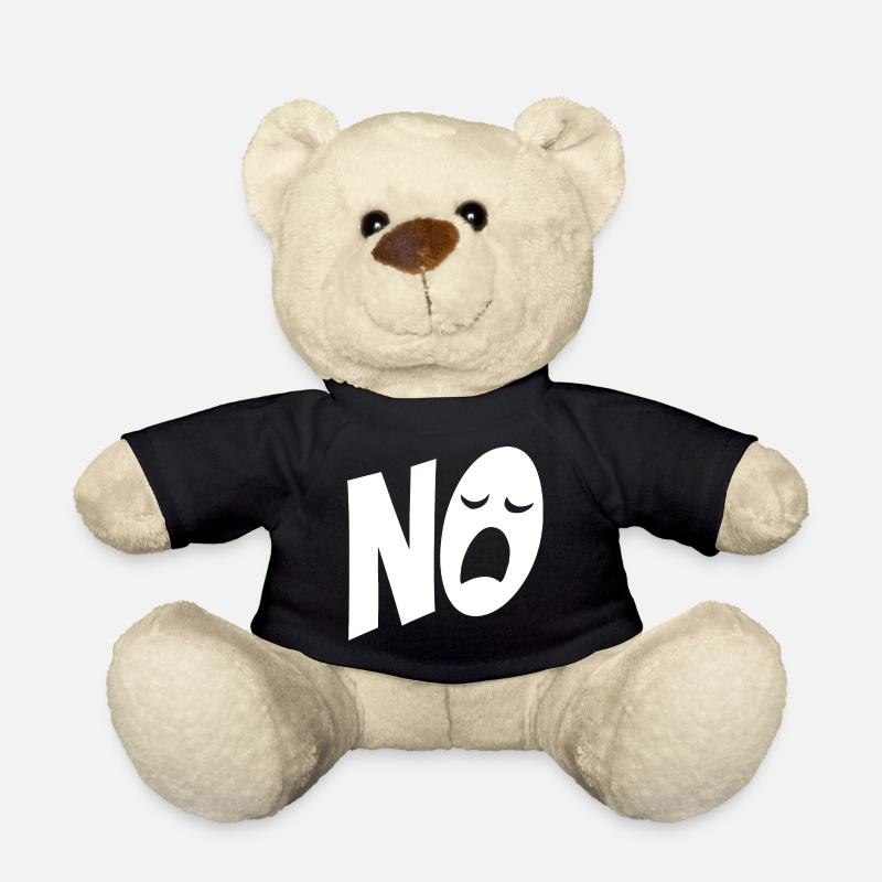 Nein, ich muss garnichts - Typografie - Spruch - Teddy - Schwarz