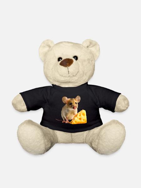 Maus mit Käse - Teddy - Schwarz