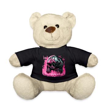 Cyborg Schädel Totenkopf - Teddy - Schwarz - Vorne