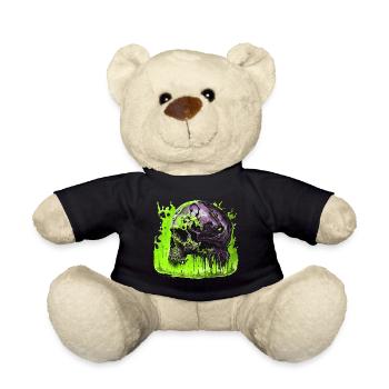 Crâne effrayant Helloween - Nounours - noir - Devant