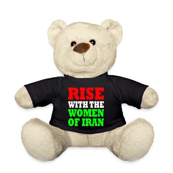 Rise with the women of iran - Teddy Bear - black - Front