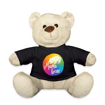 Mamabear, Rainbow II - Teddy Bear - black - Front