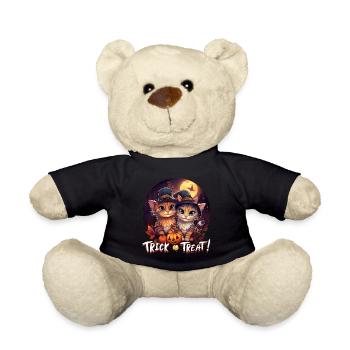 Halloween Trick or Treat Cute Cats - Teddy Bear - black - Front