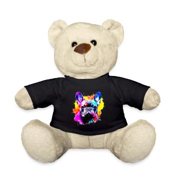 Frenchie, Bully, Bouledogue français, Cadeau - Nounours - noir - Devant