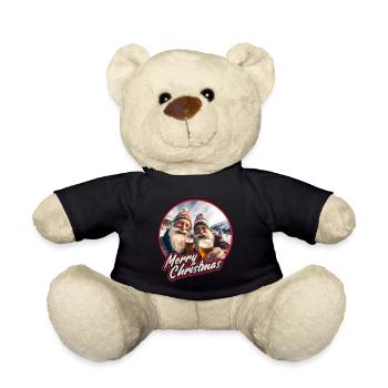 Bier Gnome Zwerge Wichtel Weihnachtsmann - Teddy - Schwarz - Vorne