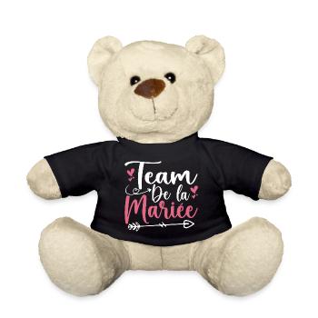 EVJF - evjf tee Enterrement de vie de jeune fille - Nounours - noir - Devant