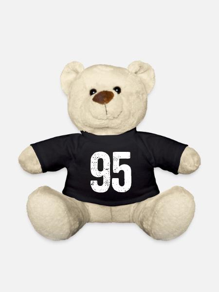 95 Zahlen Weiß - Teddy - Schwarz